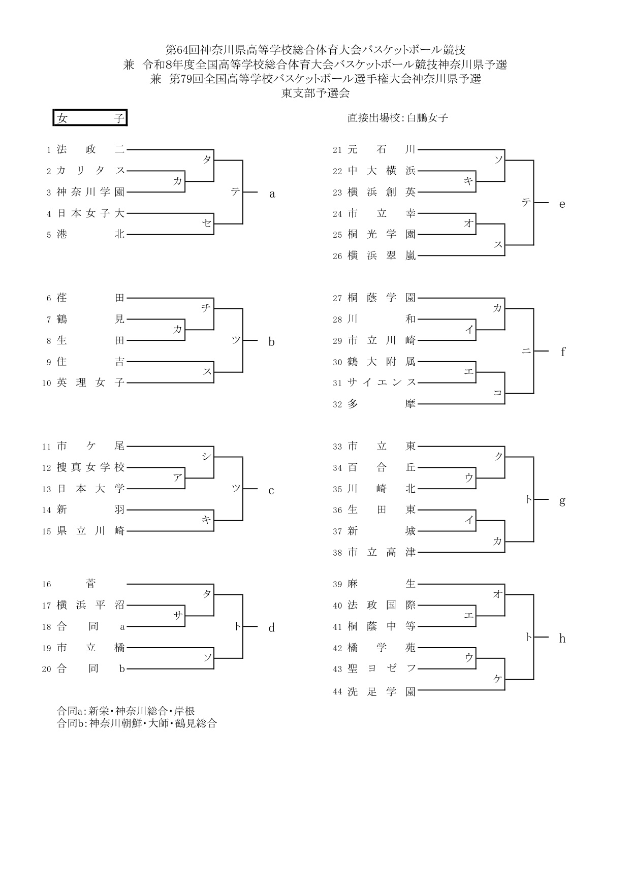 2026総体日程表（東支部・西支部）